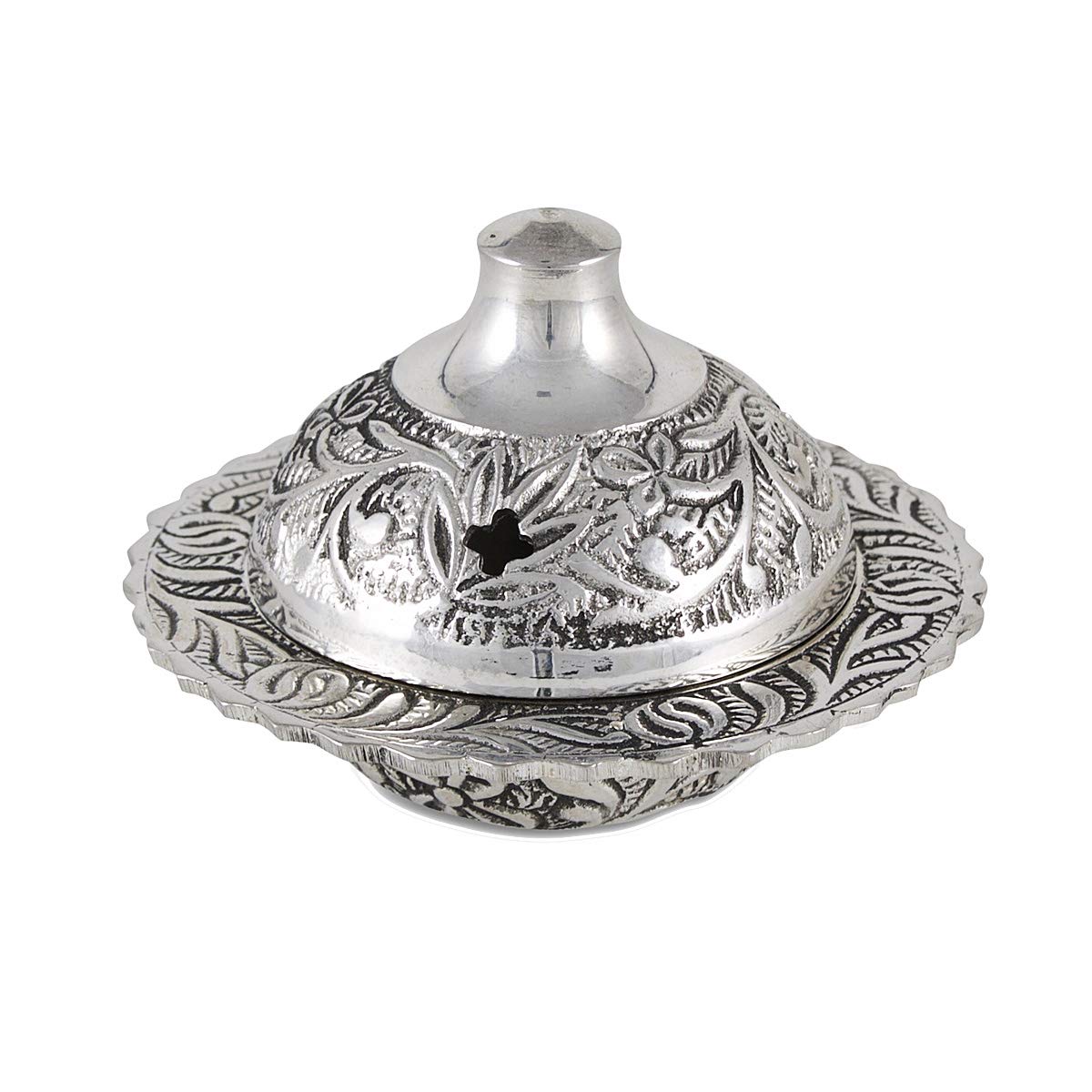 NKLaus Incense burner brass nickel-plated patterned incense burner incense deco 2209