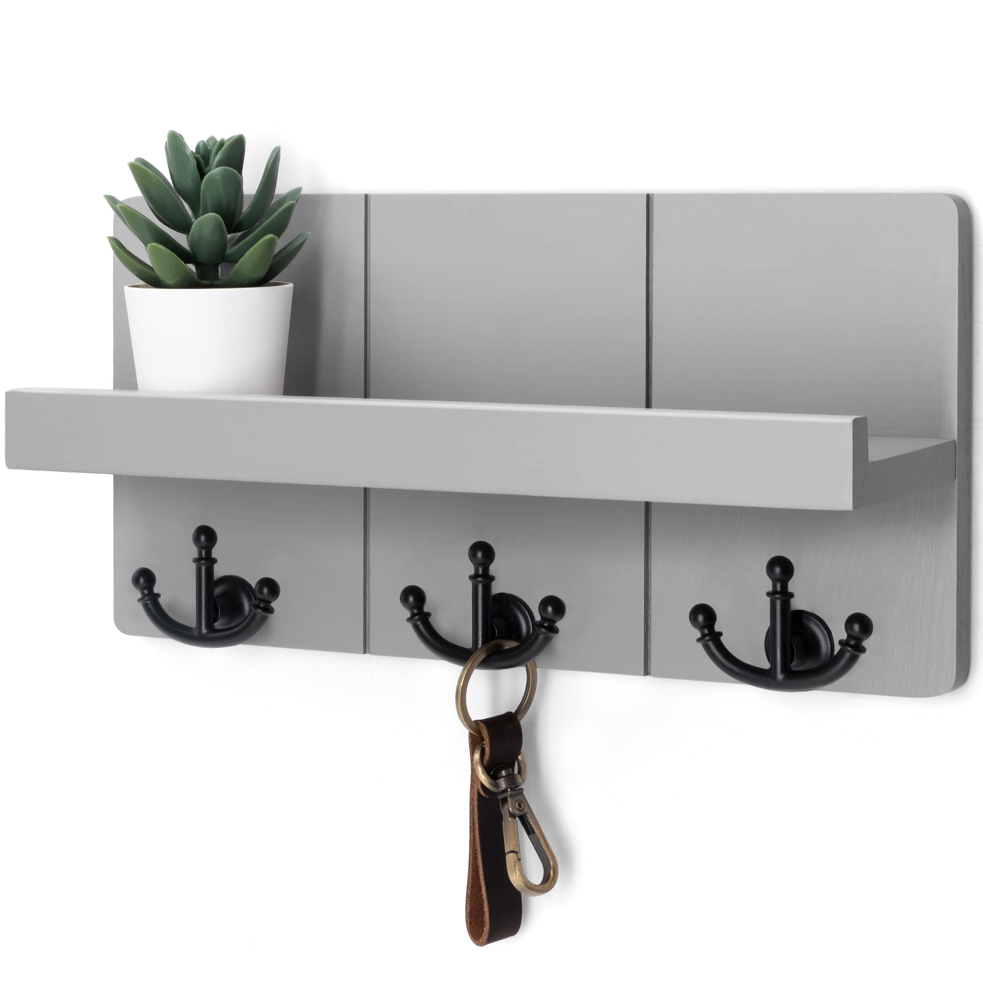 Decorative Key Holder for Wall Stylish Farmhouse Mail Organizer