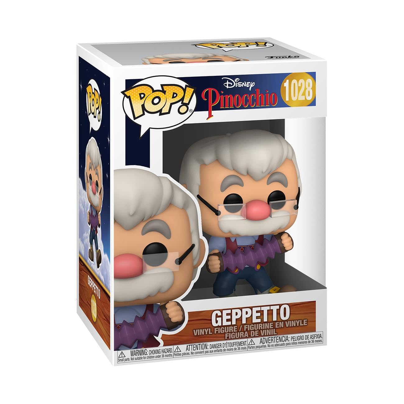 Funko Pop! Disney: Pinocchio - Geppetto With Accordion - Collectable Vinyl Figure - Gift Idea - Official Merchandise - Toys for Kids & Adults - Movies Fans - Model Figure for Collectors
