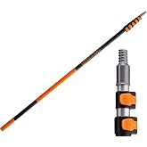 5-24 ft Long Telescopic Extension Pole, Multi-Purpose Extendable Pole | Universal Twist-on Metal Tip // Lightweight and Sturdy // Best Telescopic Pole for Painting, Dusting and Window Cleaning