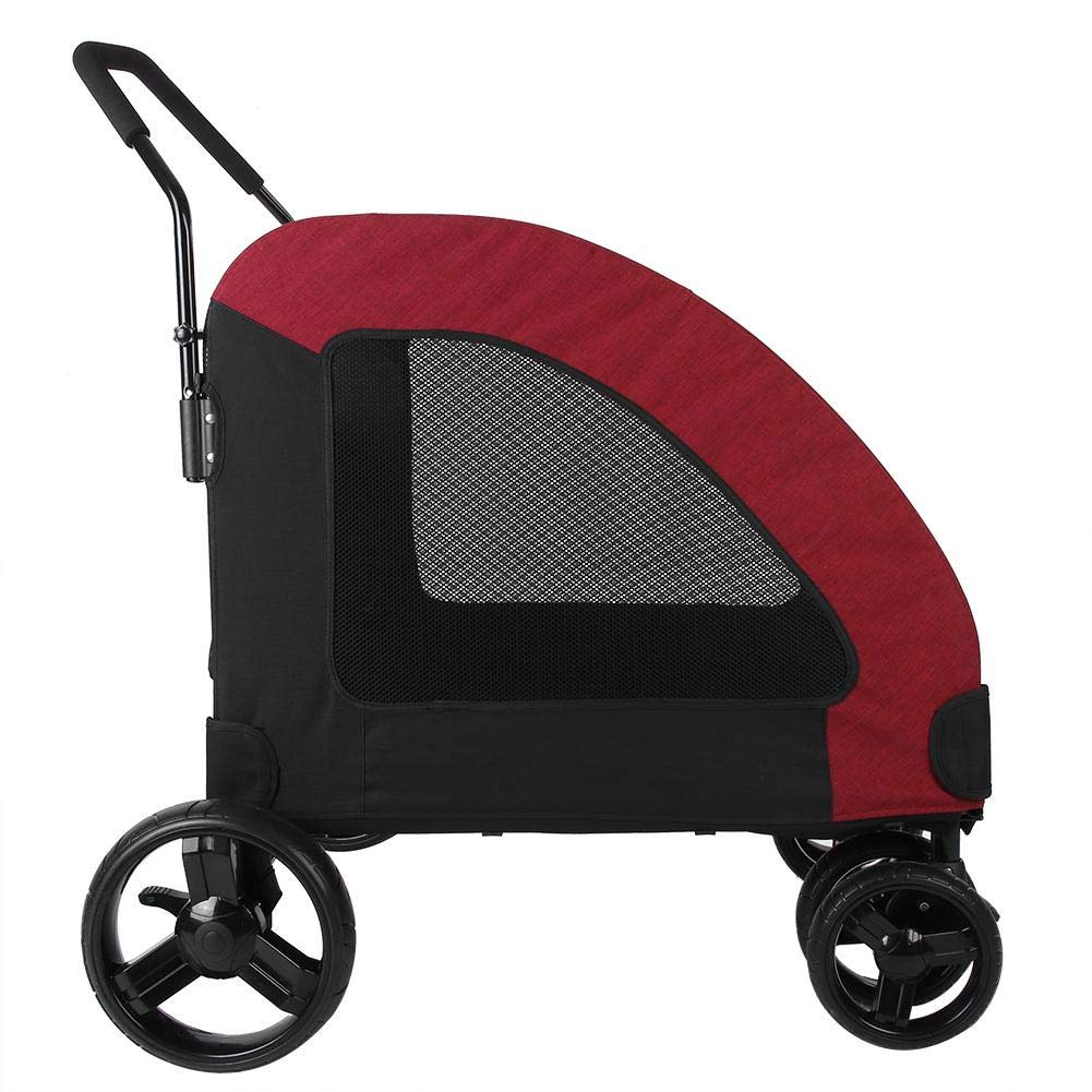 Pet Supplies Dog Cat Carrier Trolley Pet Travel Buggy Pushchair Puppy Jogger Carrier 108x95x78
