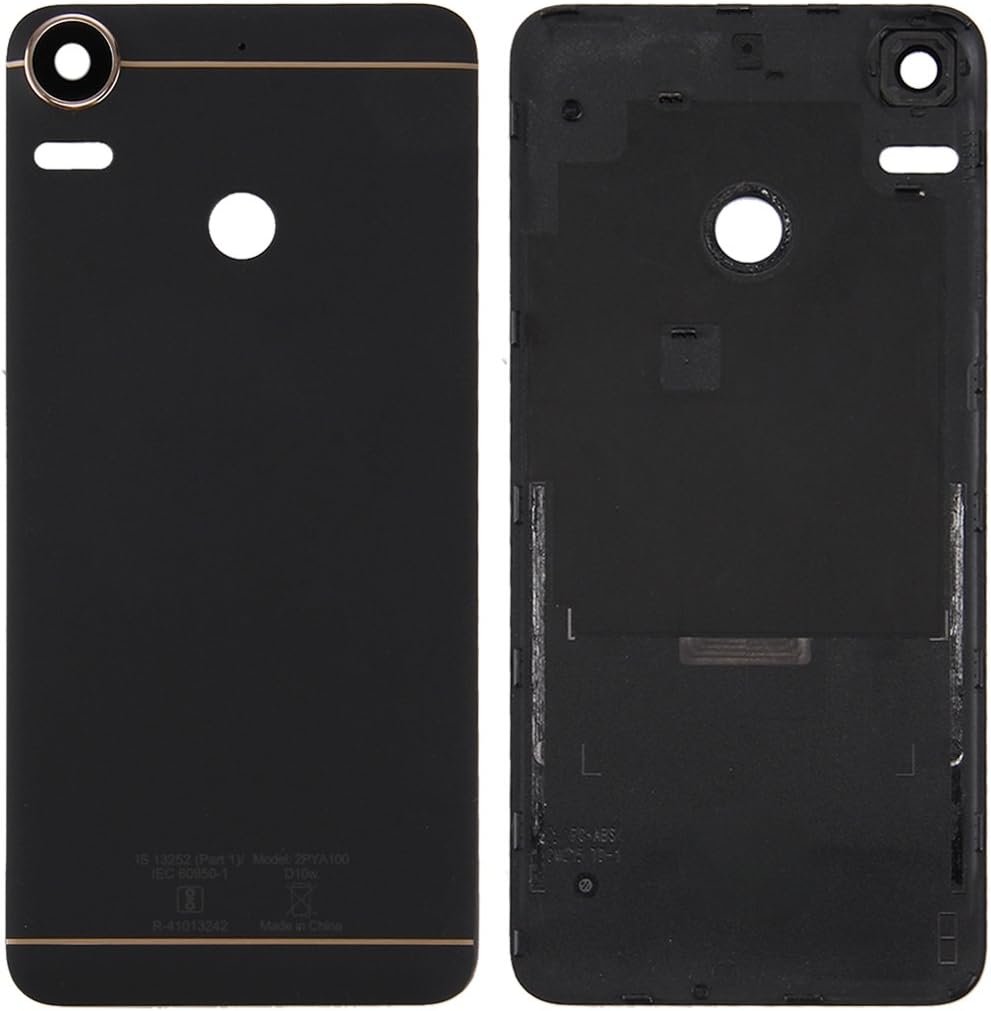 DASHOUPARTS Mobile Phone Back Cover Replacement for HTC,Strong and wear resistant,Pro Back Cover for HTC Desire 10(Black) (Color : Black)