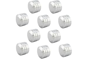 DAKLVNG 10 Pcs Motorcycle Bolt Covers Engine Topper Caps Aluminum for Harley Twin Cam Sportster Dyna Touring Street Glide Road King Softail Breakout Slim (Chrome fit 7.5-9.5mm Bolt, Small)