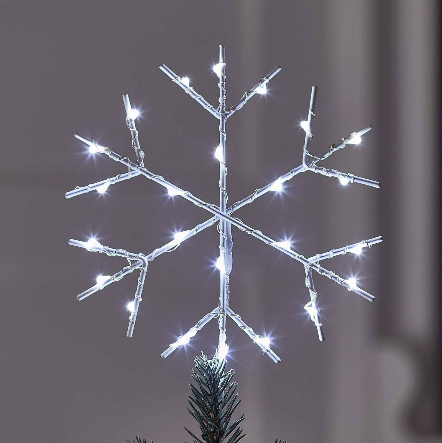 Amazon Com Lights4fun Inc 12 Snowflake Battery Operated Micro