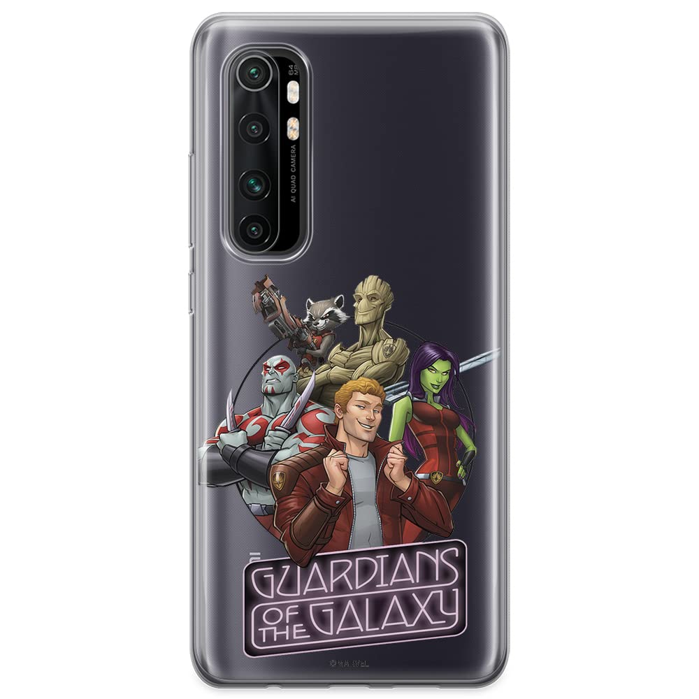 ERT GROUP mobile phone case for Xiaomi MI NOTE 10 Lite original and officially Licensed Marvel pattern Guardians of the Galaxy 009 adapted to the shape of the mobile phone, partially transparent