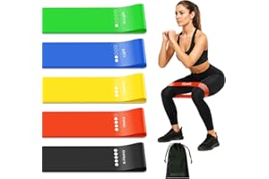 Viyafit Resistance Band, Exercise Loop Bands for Yoga, Pilates, Fitness and Working Out, Set of 5 Stretch Bands with Carrying