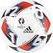 adidas Performance Euro 16 Glider Soccer Ball, White/Bright Blue/Solar Red/Silver Metallic, Size 1