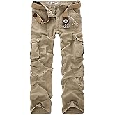 Leward Men's Casual Active Military Cargo Camouflage Combat Pants Trousers with 8 Pocket(no Belt)