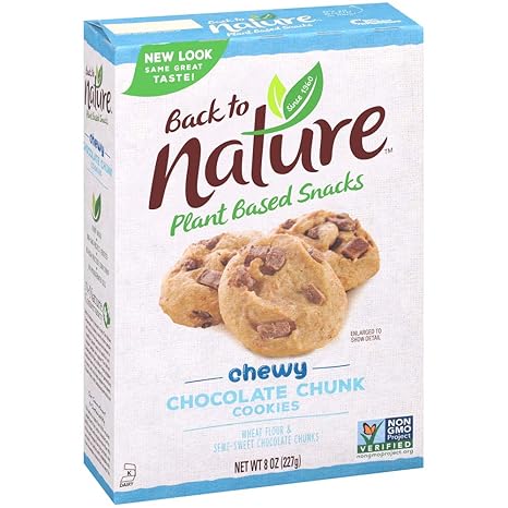 Back To Nature Cookies Non Gmo Chewy Chocolate Chunk 8 Ounce Packaging May Vary Amazon Com Grocery Gourmet Food