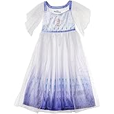 Disney Girls' Frozen Fantasy Nightgown Princess Elsa Dress Pajama, White - Elsa Epilogue, Size 2T