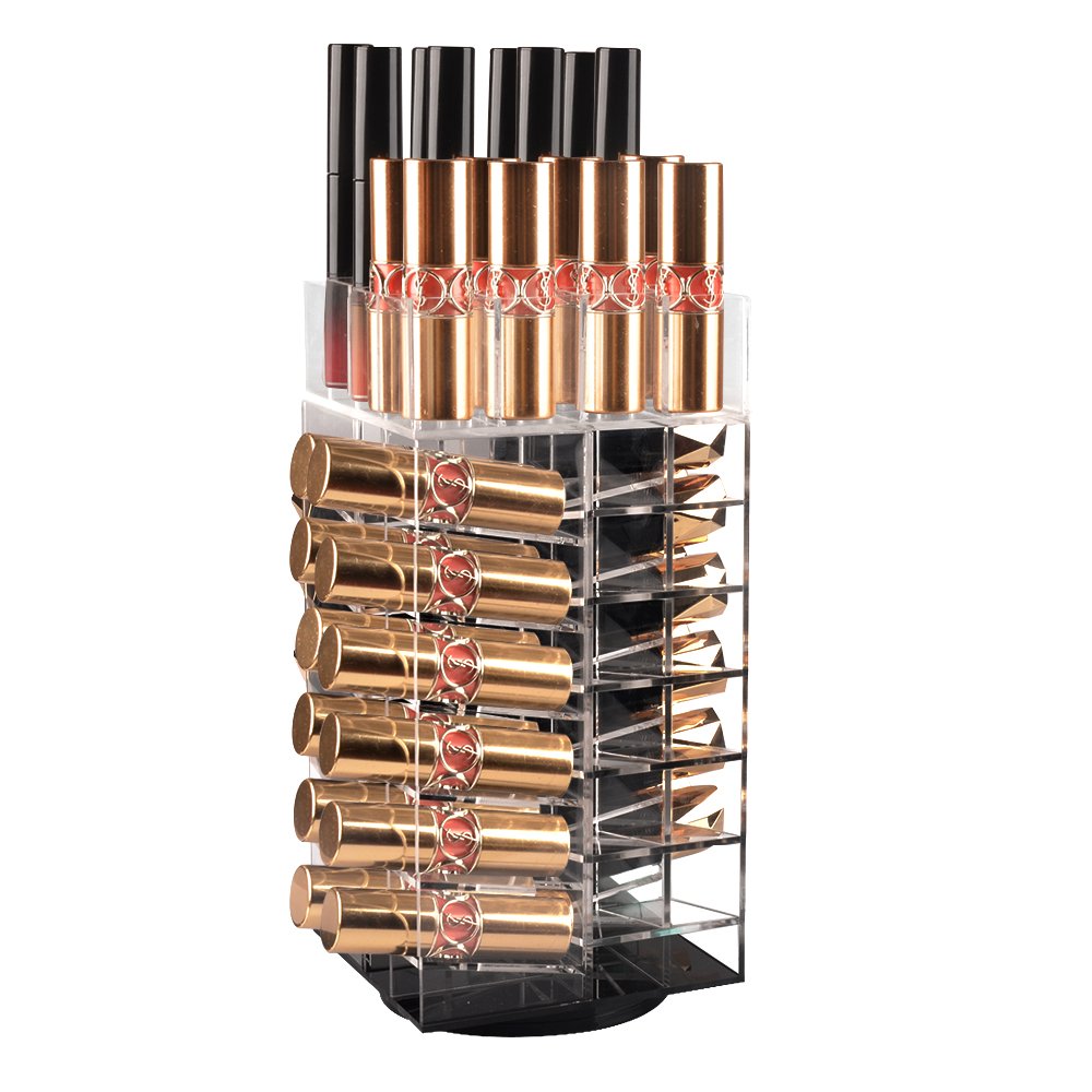 Acrylic Rotating Lipstick Holder, Alotpower Cosmetic Organizer Tower 64