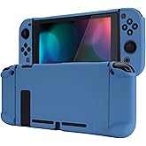 eXtremeRate PlayVital Cover for Nintendo Switch, Protective Case Protector for Switch - Shock-absorbent Anti-Scratch Dockable Easy to install Durable Hard Shell, Airforce Blue (NOT for Switch 2)