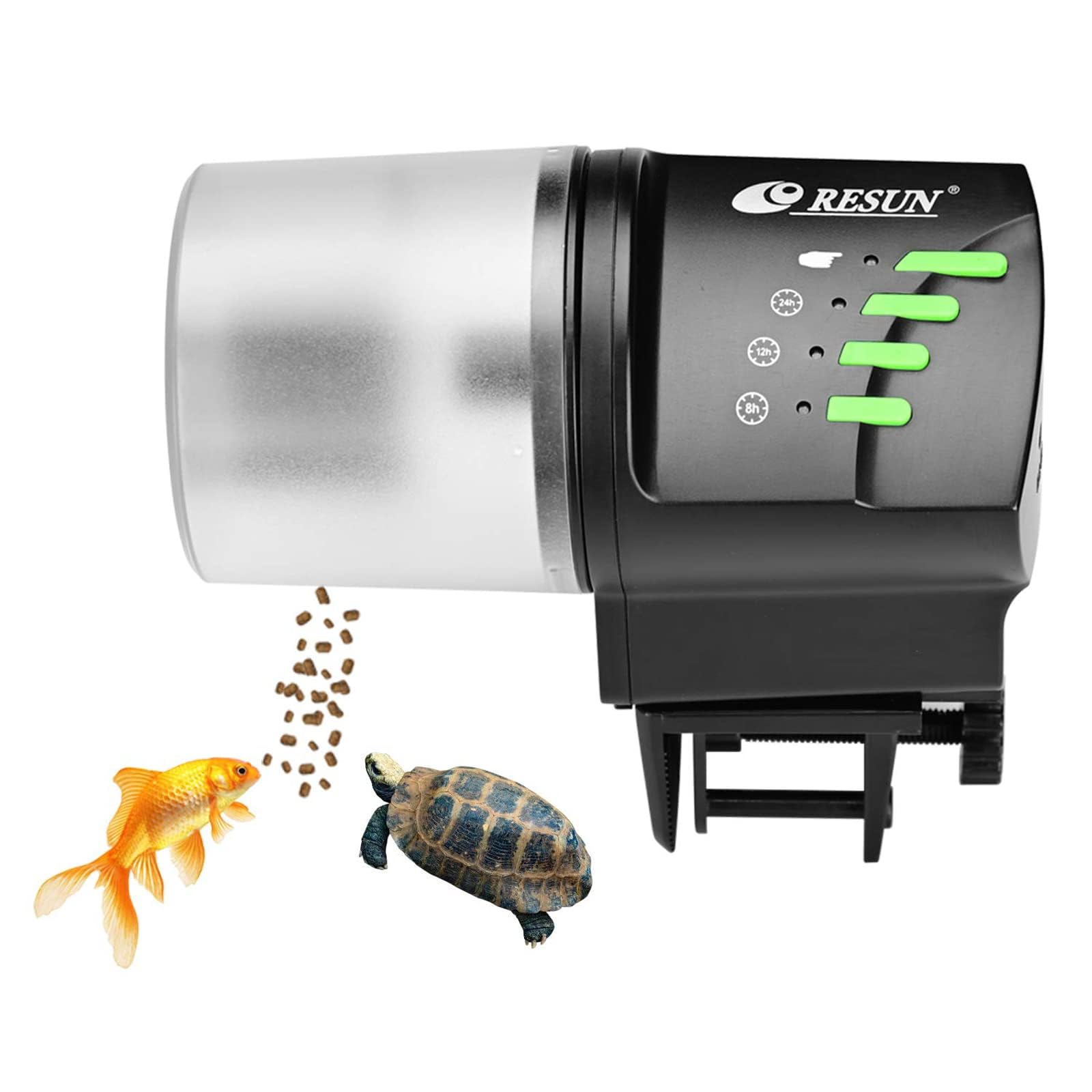 Aquarium automatic feeder control, APP Smart fish feeder aquarium with LCD display Digital automated feed dispenser for fish