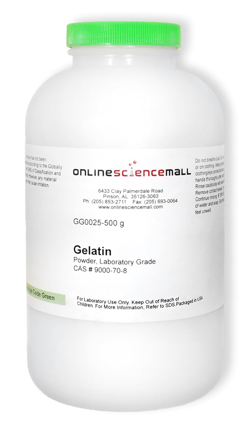 Gelatin Powder, 500g Lab Grade Chemical Reagent