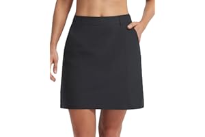 baleaf Women's 18" Golf Skorts Skirts Pockets UPF 50+ Zipper Quick Dry Casual Work Skort Travel