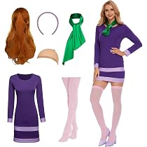 Amazon.com: Gumyawl Daphne Costume Women adult purple sexy dress ...