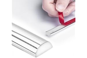 25 Ft Peel and Stick Trim for Backsplash Tile Edge, Self-Adhesive Trimming for Corner Decor(Stainless Steel)