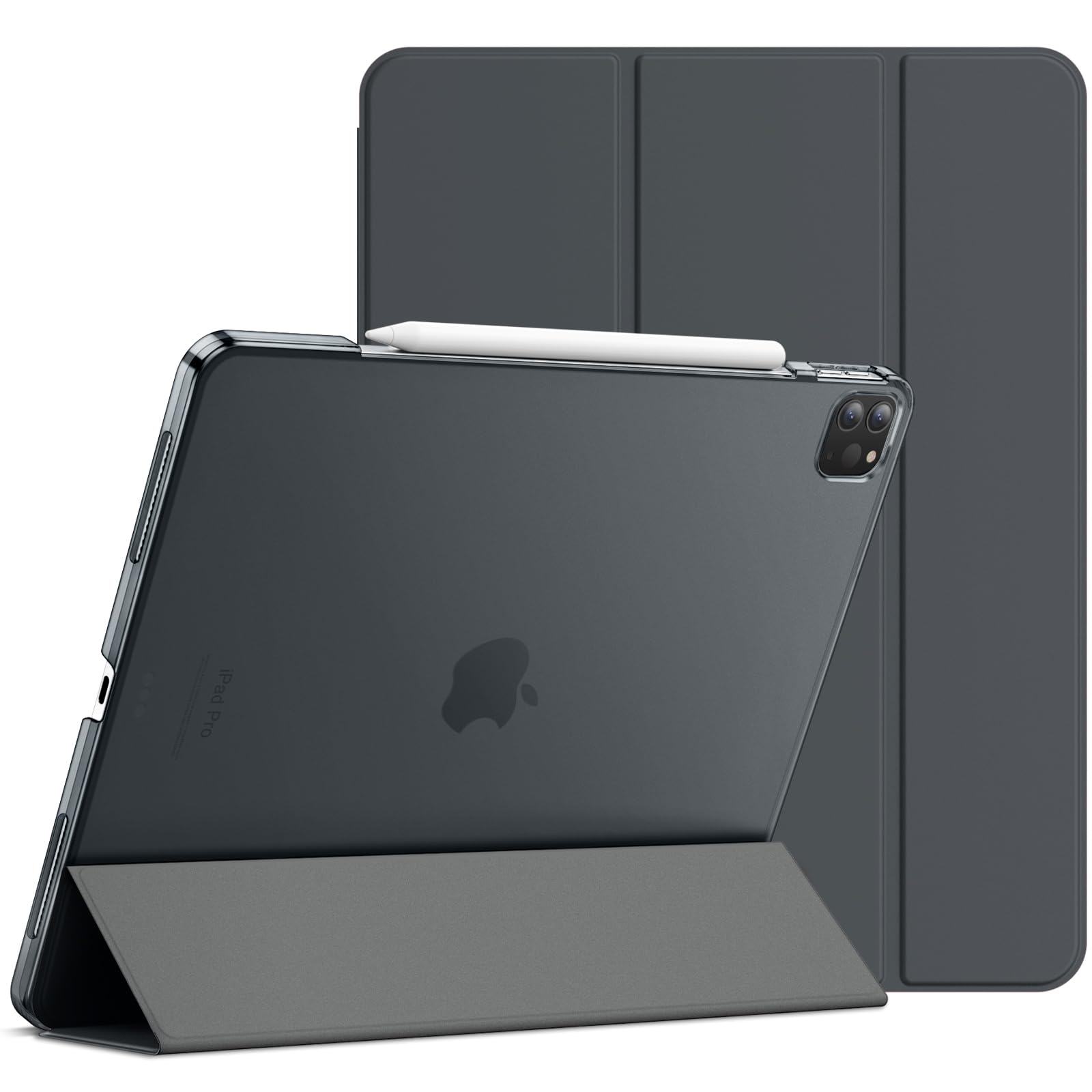 JETech Case for iPad Pro 12.9-Inch (2020/2018 Model, 4th/3rd Generation), Compatible with Pencil, Cover Auto Wake/Sleep (Dark Grey) โ image 1