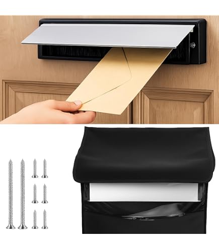 SNAIL SAKK: Mail Catcher for Mail Slots - Black. No More Mail on