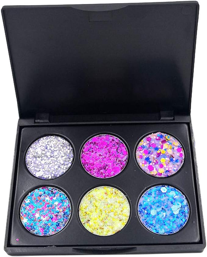 Eye Shadow Tray, Yikey Beauty Glazed Pigmented Matte and Shimmer Colors Chunky Eyeshadow Palette Pop Colors Blendable Eye Shadow Powder Make Up Waterproof Eye Shadow Palette Cosmetics