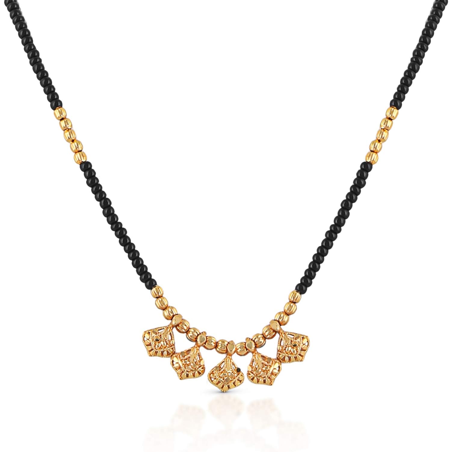 Buy Gold Era Traditional 5 Wati Gold Plated Mangalsutra Black Beads Mangal Sutra Mala Black Moti 