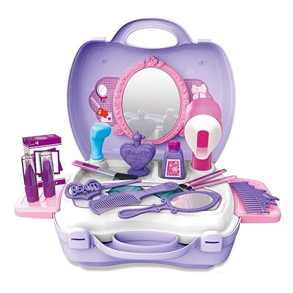 Toys Games Girls Hairdresser Role Play Set Kids Hair Dryer