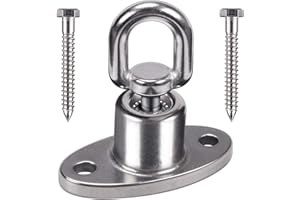 SELEWARE Silent Ball Bearing Swing Hangers, Heavy Duty 360° Rotate Swing Swivel Hook for Wooden Playground Yoga Hammock Chair Rope Punching Bag Porch Tire Web Swing Sets, 1200 Capacity