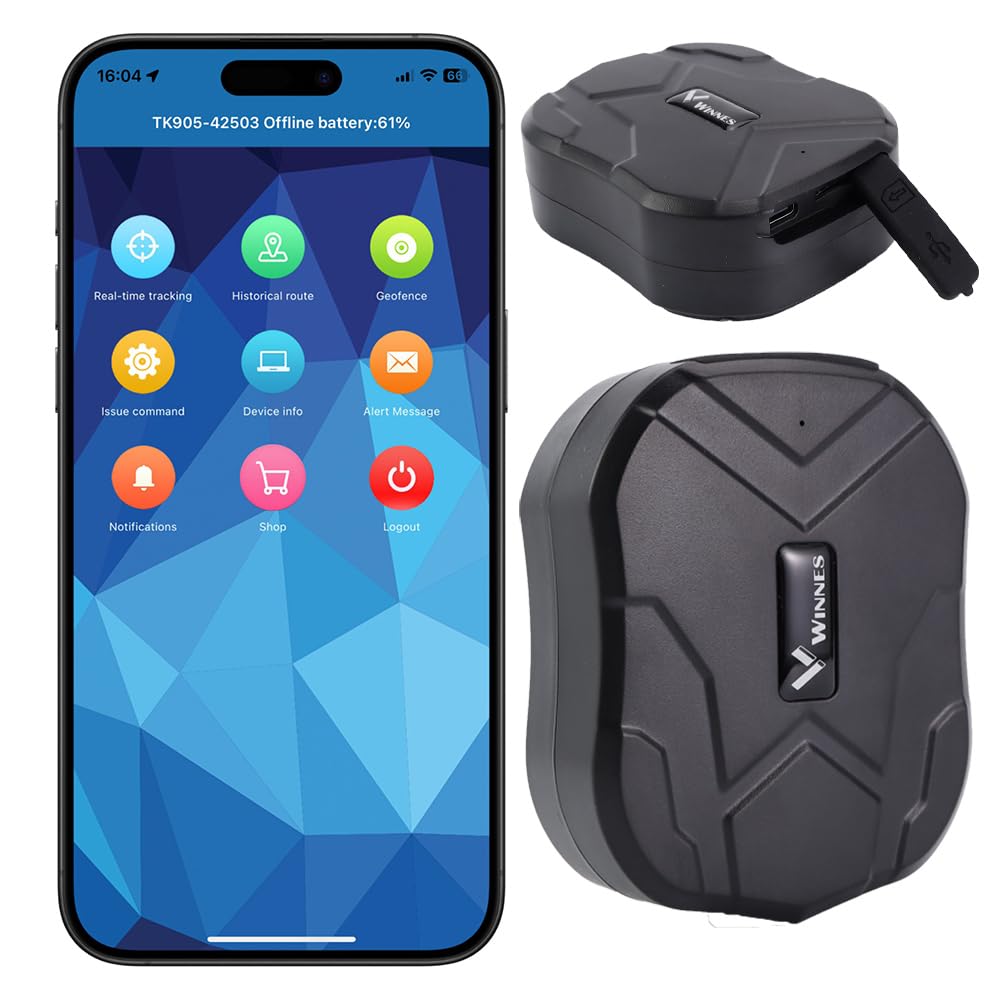 TKMARS GPS Tracker 4G,Magnetic Car Tracker,10000mAh,Waterproof, Geofence, Global Real-Time Positioning,Multiple Alerts,Free APP, No Monthly Subscription, for Car,Truck,Motorcycle.