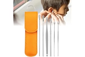 FANSUIT Ear Cleaner, Earwax Cleaner Tool Set, The Most Professional Ear Cleaning Master in 2024 Earwax Cleaner Tool Set Ear Cleaner Earwax Removal Tools with PU Leather Case (Yellow)