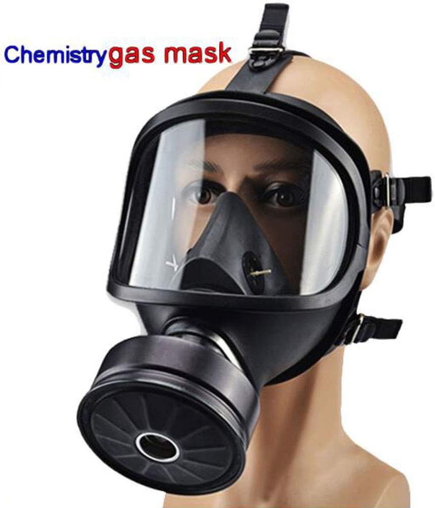 Respirator Mask Full Face Gas mask Large Size & Accessories (Respirator Canister) Widely Used in fire Emergency, Oil Recovery, Mining and Metallurgy, or as Welding Respirator