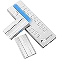 BAOSHISHAN 0-50um Grindometer Stainless Steel Fineness Gauge ISO Standard Single Groove with 2 Scrapers, Storage Case, 25μm/50μm/100μm/150μm Available (50μm, 4Hegman)