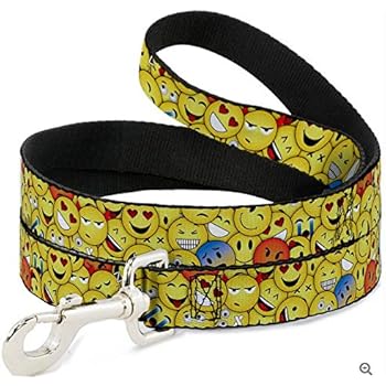 Buckle Down Emojis Dog Collars (Wide Ribbon Width (1.5