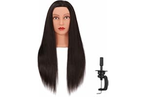 Headfix 26"-28" Long Hair Mannequin Synthetic Fiber Hairdresser Practice Styling Training Cosmetology Manikin Doll With Clamp Stand (6F1919LB0220)