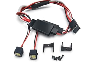 MORLORDY RC Lights LED White Square Spotlight for 1/24 RC Crawler Car SCX24 Upgrades C10 AXI00001 JLU AXI00002 B17 AXI00004 Gladiator AXI00005 Accessories