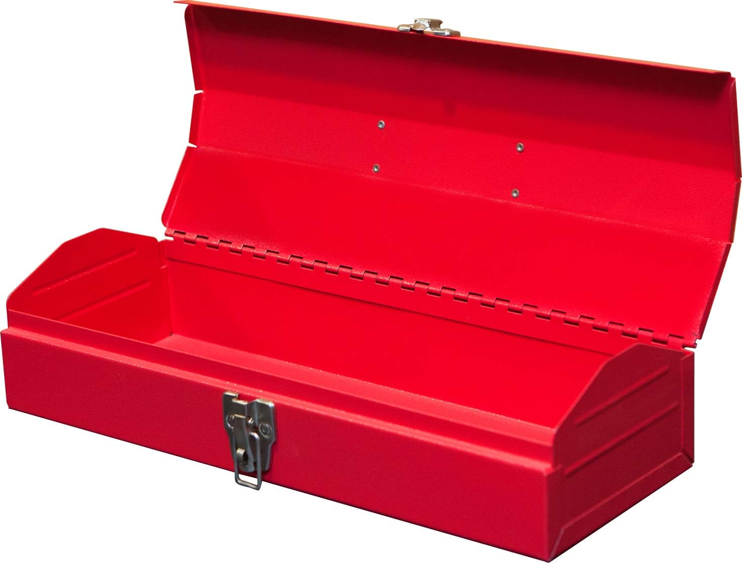 BIG RED TB102 Torin 16" Hip Roof Style Portable Steel Tool Box with Metal Latch Closure, Red: Automotive