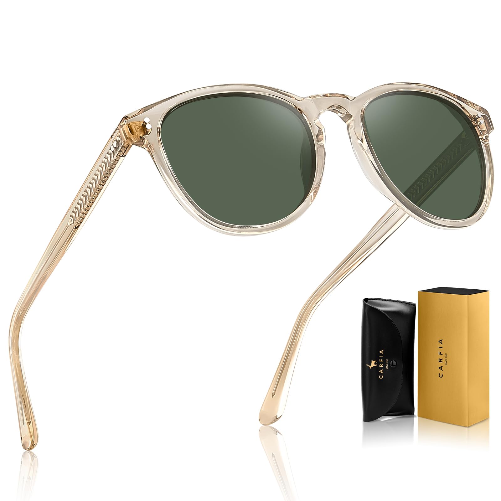 CARFIA Schicke Polarisierte Sonnenbrille für Herren Damen UV Schutz