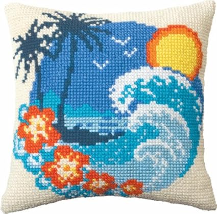 Amazon Com Embroidery Counted Cross Stitch Kit Pillow Charivna