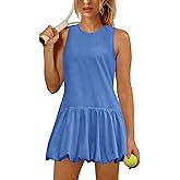 Yanekop Womens Athletic Dress with Shorts Backless Tennis Dresses Golf Outfits Workout Active Dresses with Pockets 2026