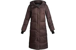 Steve Madden Womens Long Puffer Jacket - Heavyweight Insulated Fall Maxi Winter Coats for Women Long Length Bubble Parka