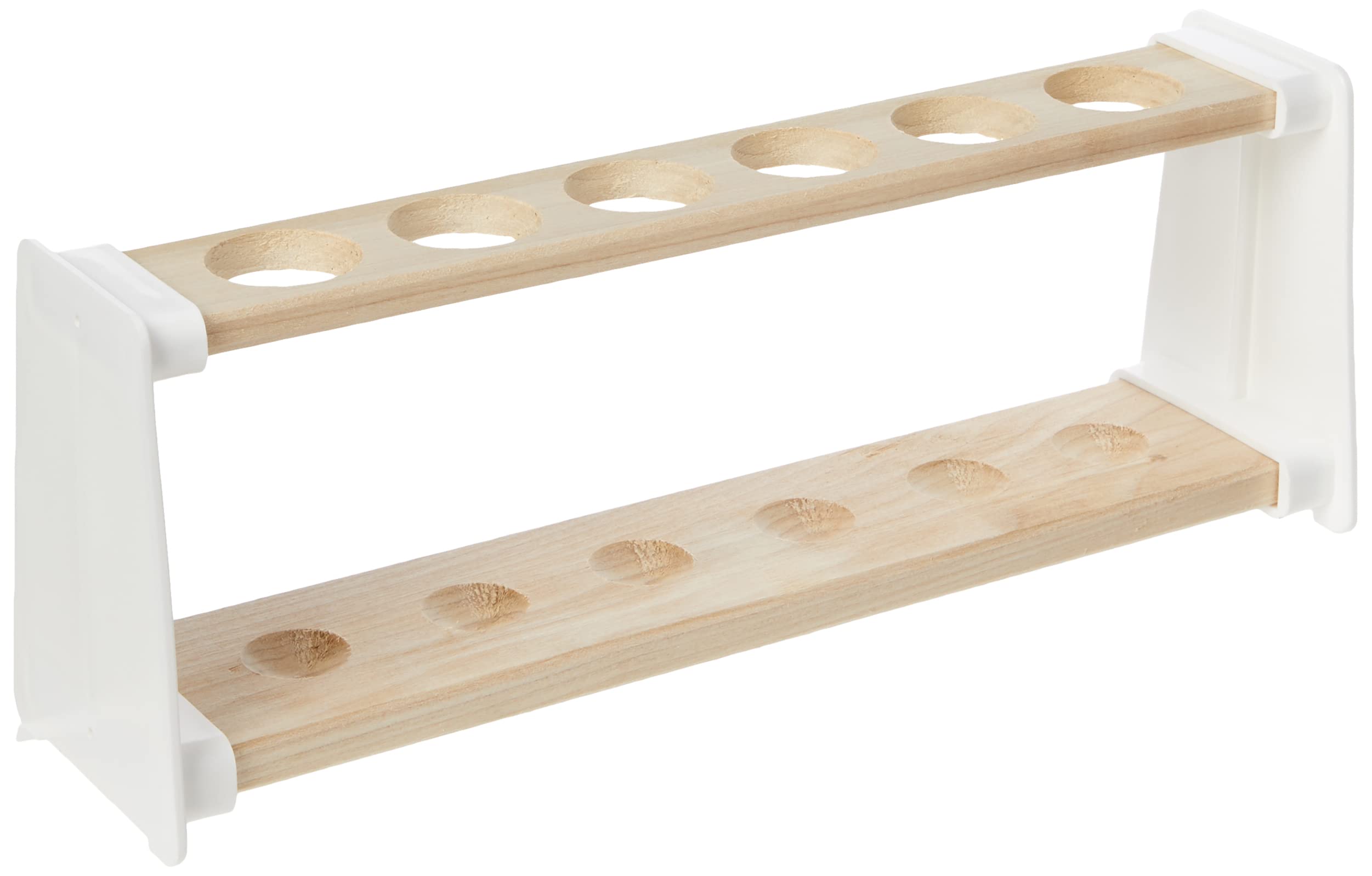 WOODEN TEST TUBE STAND RACK 6 HOLE ALL 32MM