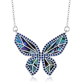Freesloth Butterfly Necklaces for Women 925 Sterling Silver Butterfly Jewelry Butterfly Pendant Necklace Gifts for Girlfriend Valentine's Day Christmas