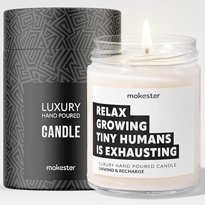 Makester Luxury Soy Wax Candle - Vanilla, Jasmine, Sugared Almond