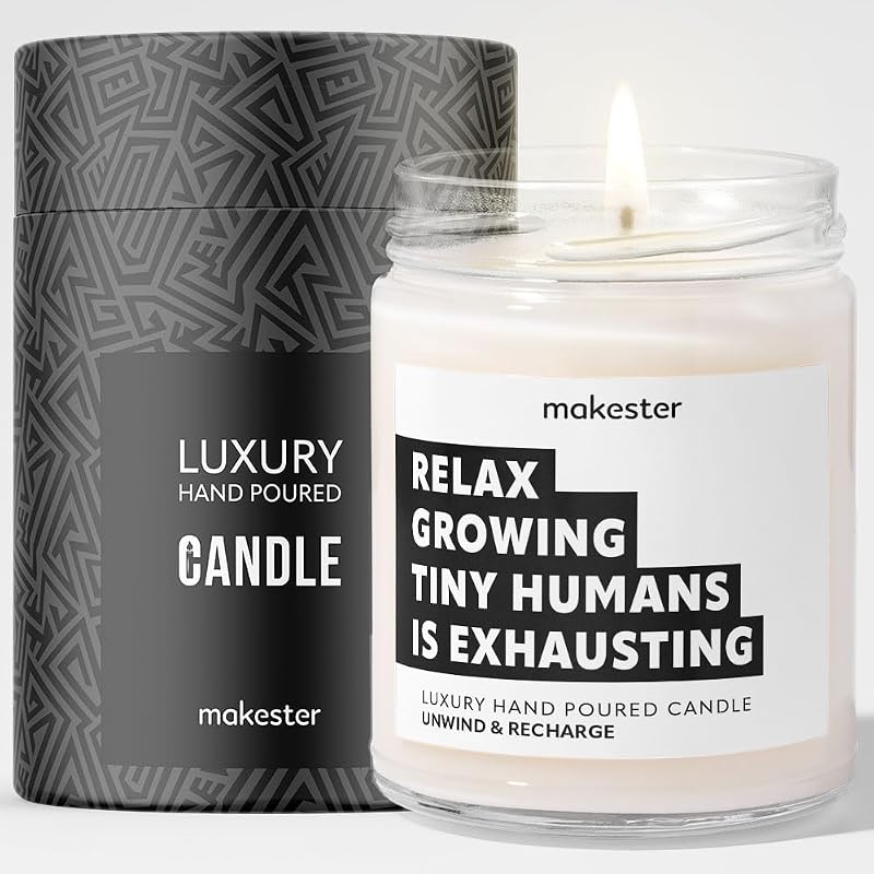 Makester Luxury Soy Wax Candle - Vanilla, Jasmine, Sugared Almond