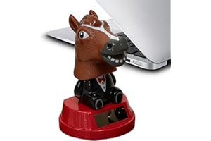 Dashboard Figurines | Solar-Powered Cute Horse Head Desk Decor - Car Animal Interior Dash Figurine Toys | for Vehicle Truck S