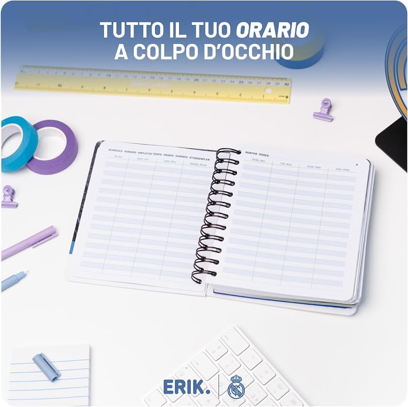 Real Madrid Diario Scuola 2026 2027 - Agenda Giornaliera