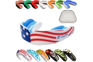 COOLLO SPORTS Boil and Bite Mouth Guard (Youth & Adult) DA Custom Fit Sport Mouthpiece for Football, Hockey, Rugby, Lacrosse,Boxing,MMA(Free Case Included!)