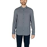 Armani Exchange Mens Short Sleeve Viscose Button Down Shirt. Regular Fit.