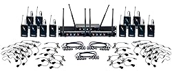 VocoPro 12 Channel UHF Wireless Headset & Lapel Mic