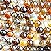 Tacool Natural Dragon Vein Agate Round Jewerlry Making Gemstone Beads (6mm)