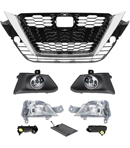 Front Upper Bumper Grille For 2016-2018 Nissan Altima - Black & Chrome Factory Style, Direct Replacement, 1-Year Warranty 9 thumbnail image